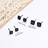 Geometric Square 304 Stainless Steel Stud Earrings for Women YP6314-1-4
