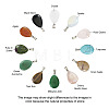 Fashewelry 24pcs 12 Styles Natural & Synthetic Gemstone Pendants G-FW0001-33-15