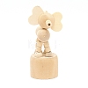 Schima Wood DIY Elephant Small Animal Desktop Ornaments DJEW-TAC0001-03-2