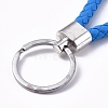Braided PU Leather Keychain KEYC-WH0016-11C-2