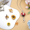 DIY Interchangeable Flower & Bee Office Lanyard ID Badge Holder Necklace Making Kit DIY-SC0022-01-4