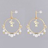 Dangle Stud Earrings EJEW-JE04065-01-5