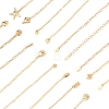 304 Stainless Steel Link Chain Necklaces for Women NJEW-G178-01G-02-6
