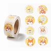 Round Dot Cute Dog Paper Cartoon Stickers Roll DIY-D078-08C-1