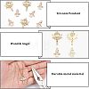 20Pcs 2 Style Rack Plating Brass Micro Pave Clear Cubic Zirconia Pendants KK-FH0004-22-4