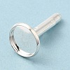 Flat Round Brass Cuff Settings LS-KK-XCP0001-72S-4