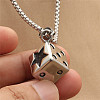 Punk Style 316L Surgical Stainless Steel Star Dice Pendant Necklaces for Men WGC2296-01-4