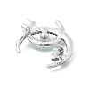Alloy Crystal Rhinestone Double Moon Brooches JEWB-C037-03P-3