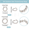 120Pcs 2 Styles 304 Stainless Steel Twisted Jump Rings STAS-BBC0002-97-2