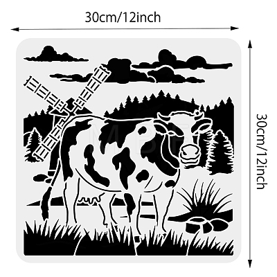 PET Hollow Out Drawing Painting Stencils DIY-WH0418-0043-1