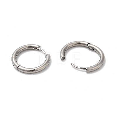 202 Huggie Hoop Earrings with 304 Stainless Steel Pins for Women EJEW-Q767-02D-P-1