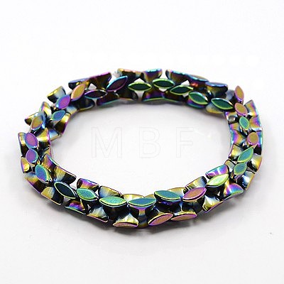 Fashion Non-Magnetic Synthetic Hematite Stretchy Bracelets BJEW-K001-02B-1