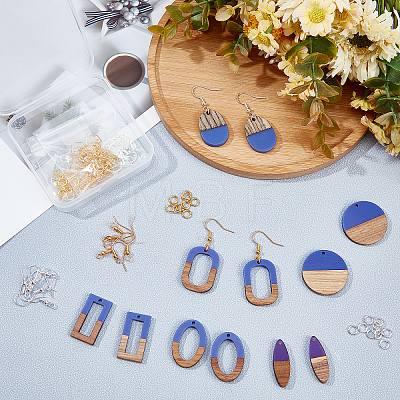 DIY Dangle Earring Making Kits RESI-OC0001-12-1