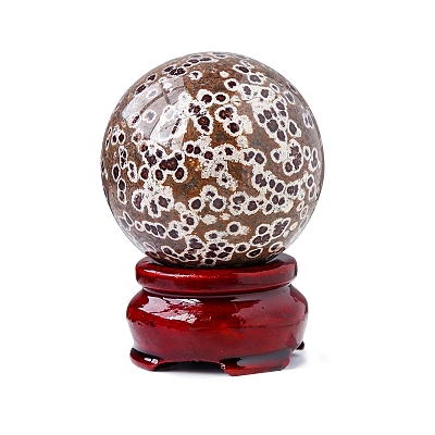 Natural Fish Roe Stone Crystal Ball Display Decorations PW-WG52652-02-1