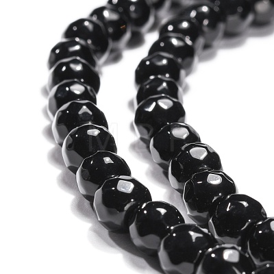 Black Stone Beads Strands X-G-I087-6mm-1