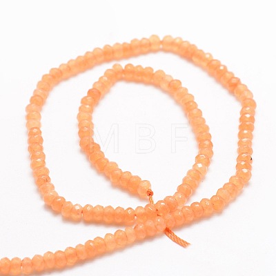 Dyed Natural Malaysia Jade Rondelle Beads Strands G-E316-2x4mm-01-1