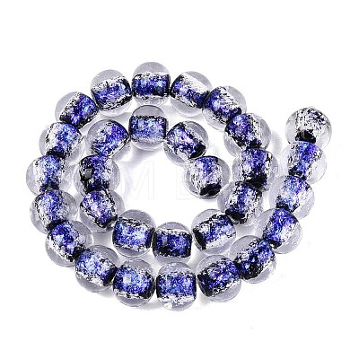 Handmade Foil Glass Beads Strands FOIL-Q002-01A-01-1
