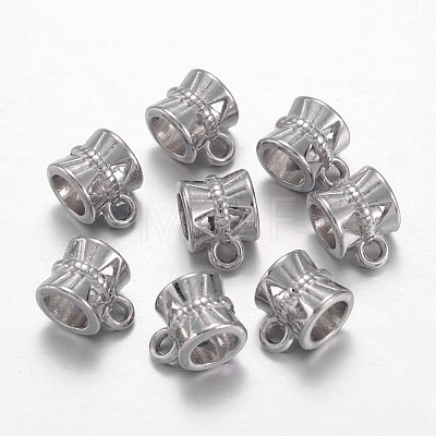 Tibetan Style Alloy Tube Bails LS-TIBE-30047-P-NR-1