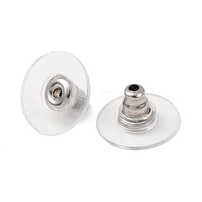 304 Stainless Steel Bullet Clutch Earring Backs X-STAS-Q189-02-1