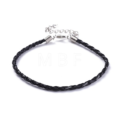 Trendy Braided Imitation Leather Bracelet Making BJEW-S076-002-1