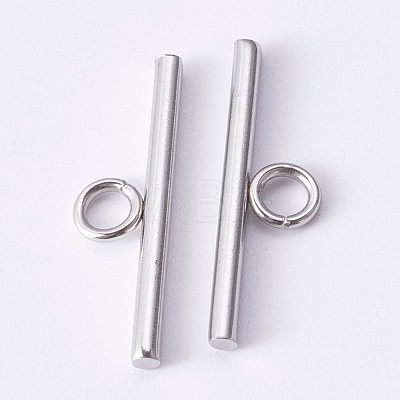 304 Stainless Steel Toggle Clasps STAS-P190-07-1