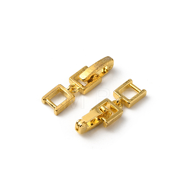 Brass Fold Over Clasps KK-WH0046-51G-1