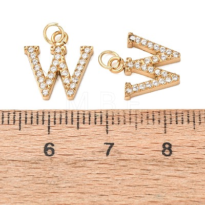 304 Stainless Steel with Crystal Rhinestone Charms RB-CBA5270-11G-W-1