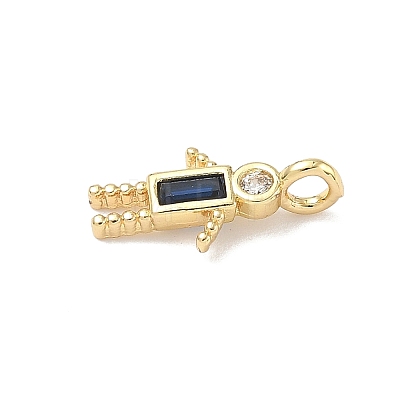 Brass Micro Pave Cubic Zirconia Pendants ZIRC-I356-17G-A03-1
