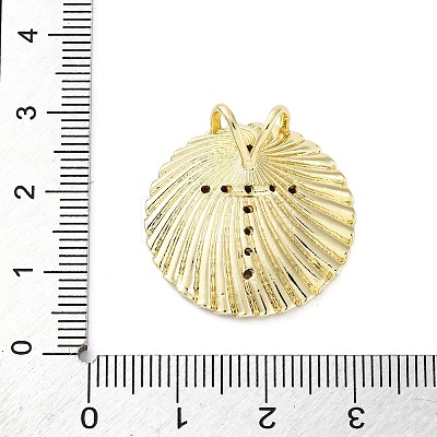 Brass Micro Pave Cubic Zirconia Pendants KK-S510-34G-01-1