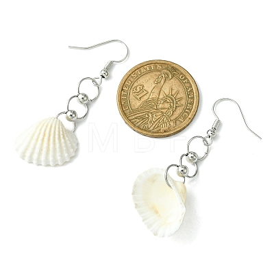 Nautural Shell Dangle Earrings EJEW-JE05655-1