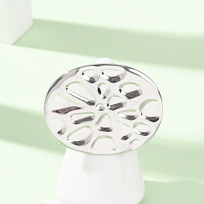 304 Stainless Steel Cuff Open Rings for Women RJEW-C162-01B-P-1