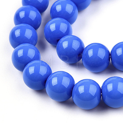 Opaque Solid Color Glass Beads Strands GLAA-T032-P6mm-11-1