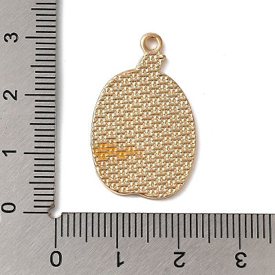 Thanksgiving Day Golden Tone Alloy Enamel Pendants X-ENAM-M002-02N-G-1