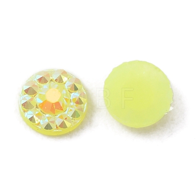 Opaque Resin Cabochons CRES-WH0010-018C-1