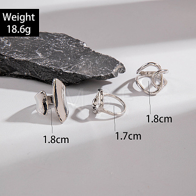 3Pcs Alloy Finger Rings Sets WG7802C-21-1