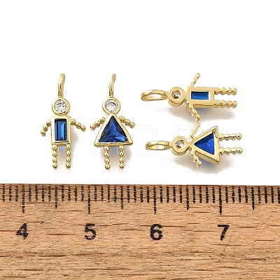 Brass Micro Pave Cubic Zirconia Pendants KK-D339-02G-09-1