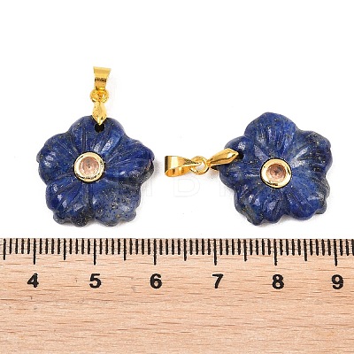 Dyed Natural Lapis Lazuli Carved Pendants G-A315-01G-04-1