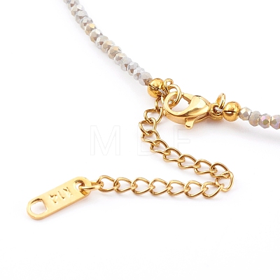 Natural Shell Letter Pendant Necklaces NJEW-JN03349-04-1