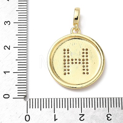 Brass Micro Pave Clear Cubic Zirconia Pendants KK-L253-17G-H-1
