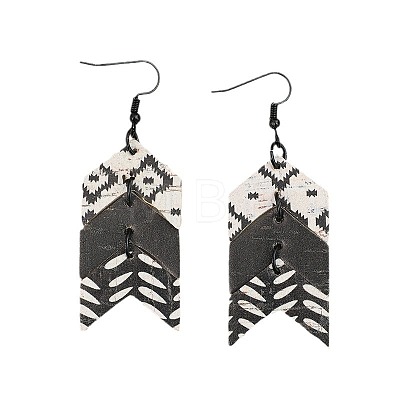 Wood Dangle Earrings for Women FS-WGE82AD-01-1