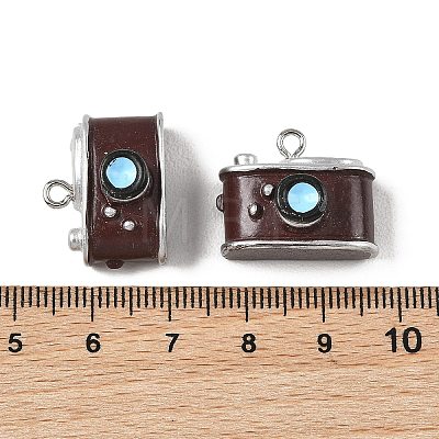 Vintage Opaque Resin Pendants RESI-G129-04-1