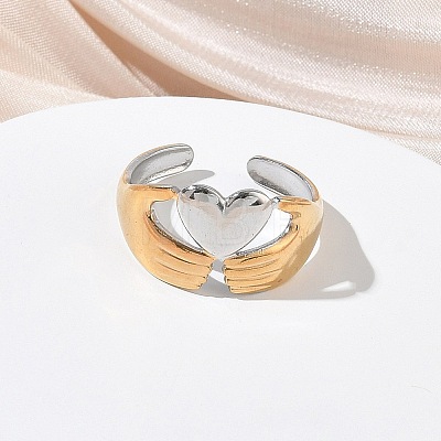 304 Stainless Steel Cuff Open Rings RJEW-Z121-02GP-01-1