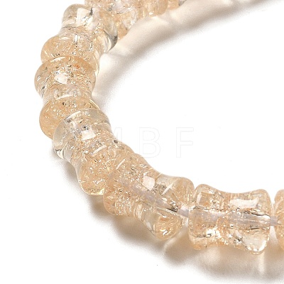 Transparent Crackle Glass Beads Strands GLAA-D025-01F-1