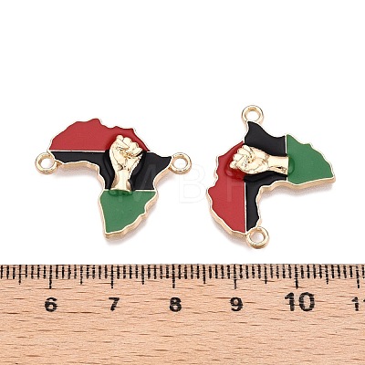 Rack Plating Alloy Colorful Enamel Connector Charms ENAM-N056-352G-1