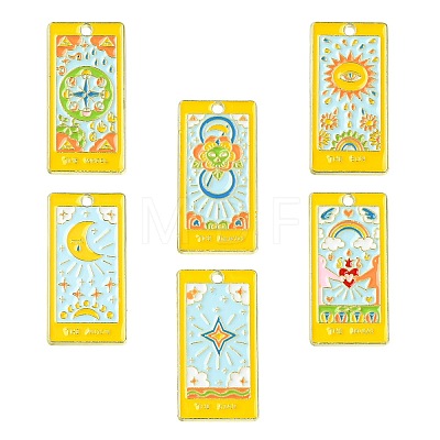 30Pcs 6 Styles Alloy Enamel Pendants ENAM-CJ0005-73-1