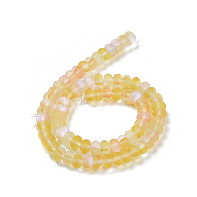 Frosted Transparent Glass Beads Strands FGLA-M002-01G-1