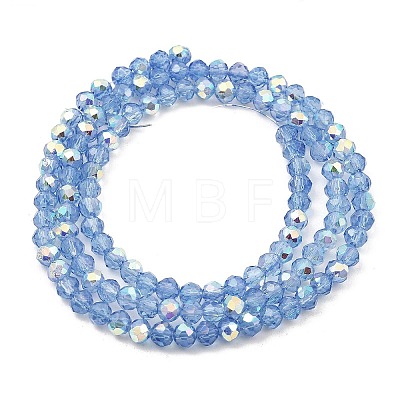 Baking Painted Transparent Glass Beads Strands DGLA-A034-J4mm-B09-1