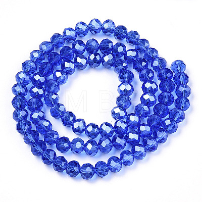 Electroplate Glass Beads Strands EGLA-A034-T4mm-A32-1