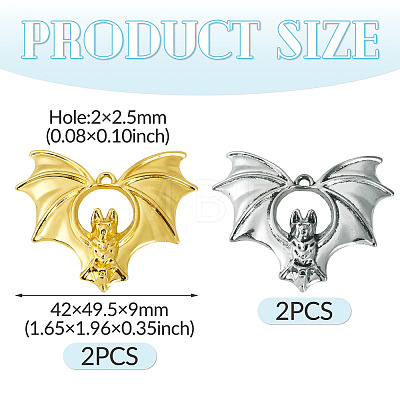 4Pcs 2 Colors Tibetan Style Alloy Pendants FIND-TADJ0001-18-1