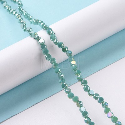 Electroplate Glass Beads Strands GLAA-E036-03-M-1